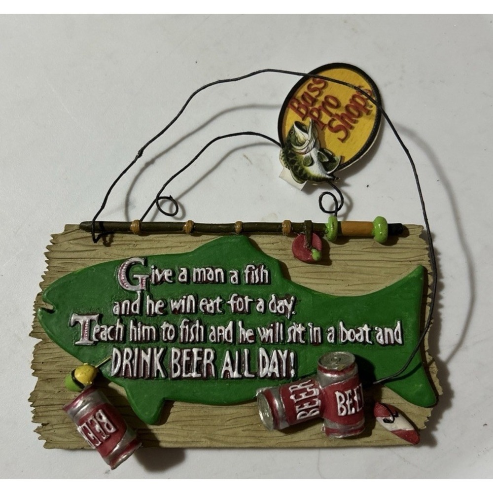 Bass Pro Shop Beer Theme Christmas Ornament